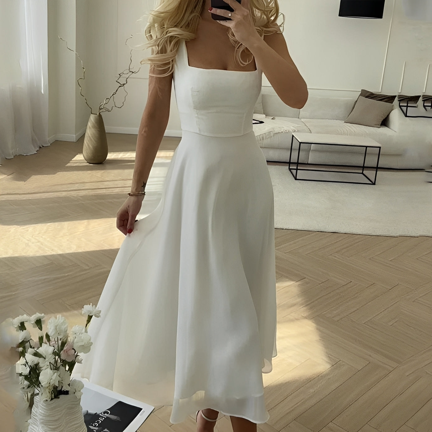 Damen Ärmelloses Sommerkleid Leicht Lässig - Norvielle