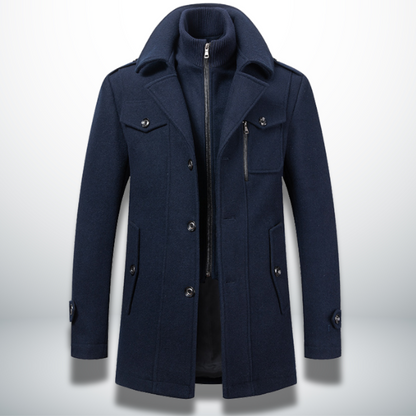Herren Smart-Casual Mantel mit Knopfverschluss - Norvielle