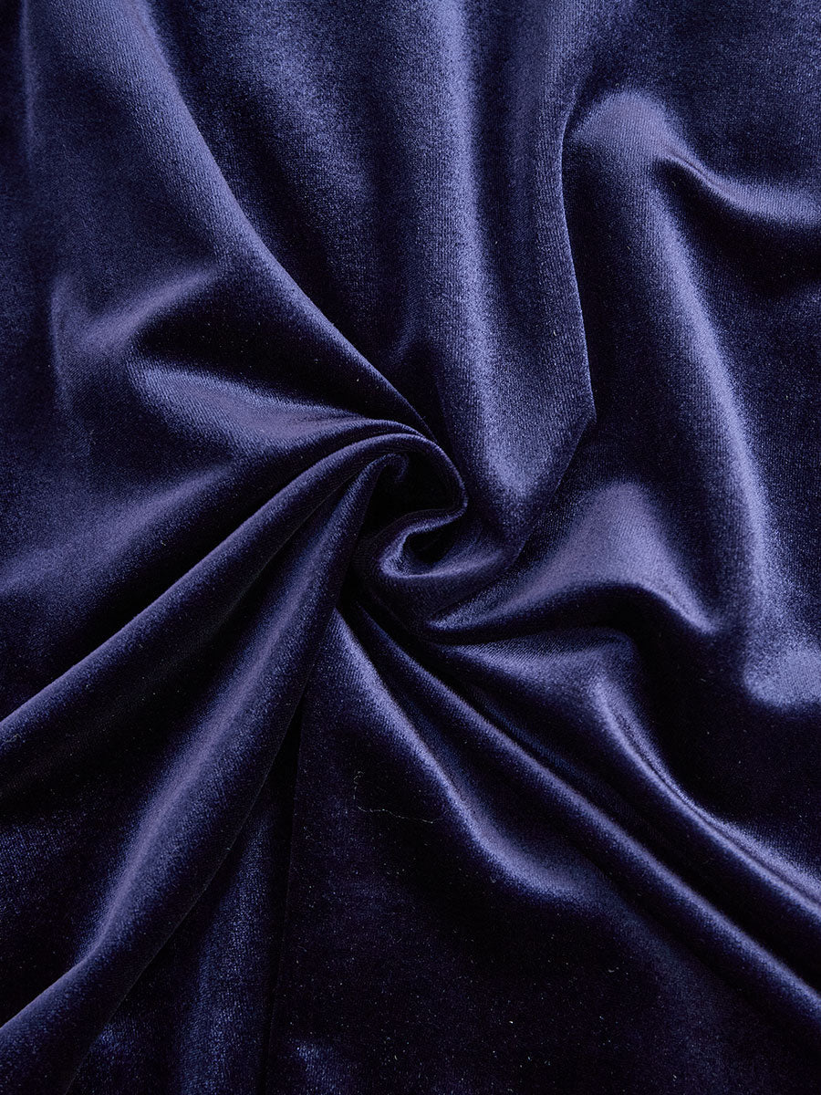 Damen Midikleid Samt Elegant