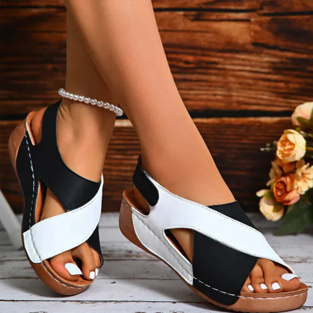 Damen Orthopädische Sandalen Mit Kreuzriemen - Norvielle