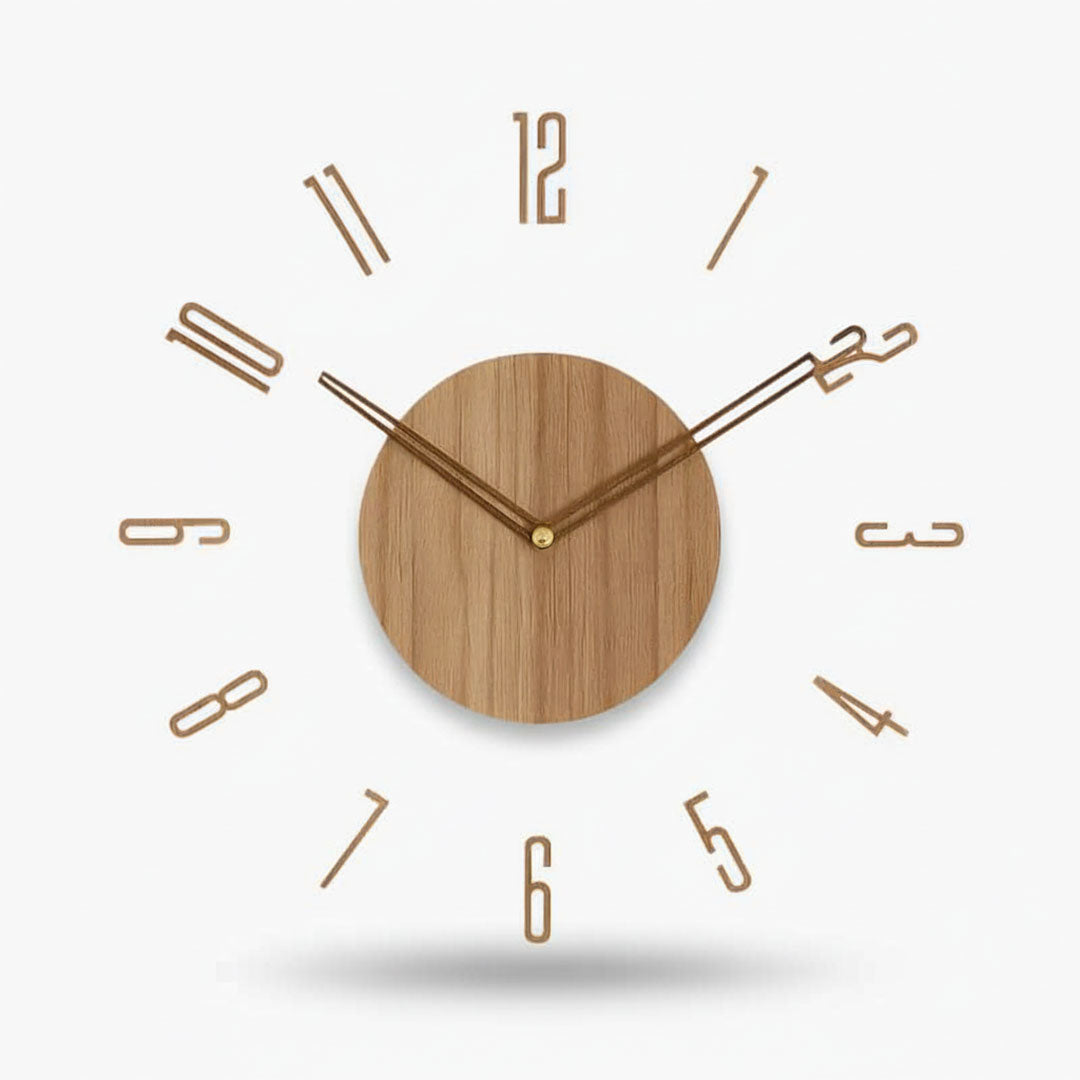 Holzwanduhr Minimalistisch Lautlos - Norvielle