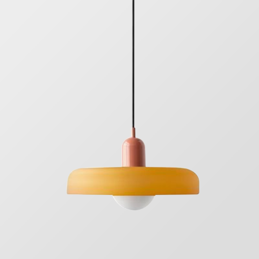 Bauhaus Pendelleuchte Farbiges Glas
