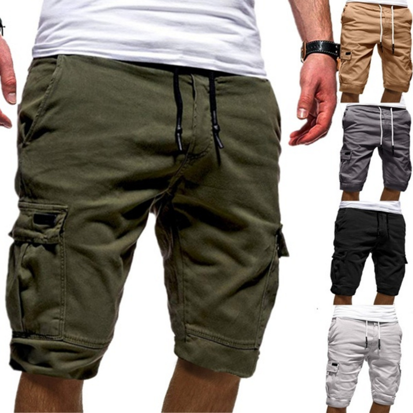 Herren Cargo Shorts Komfortbaumwolle Beige