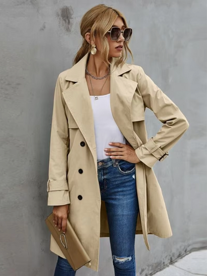 Damen Doppelreihiger Trenchcoat - Norvielle