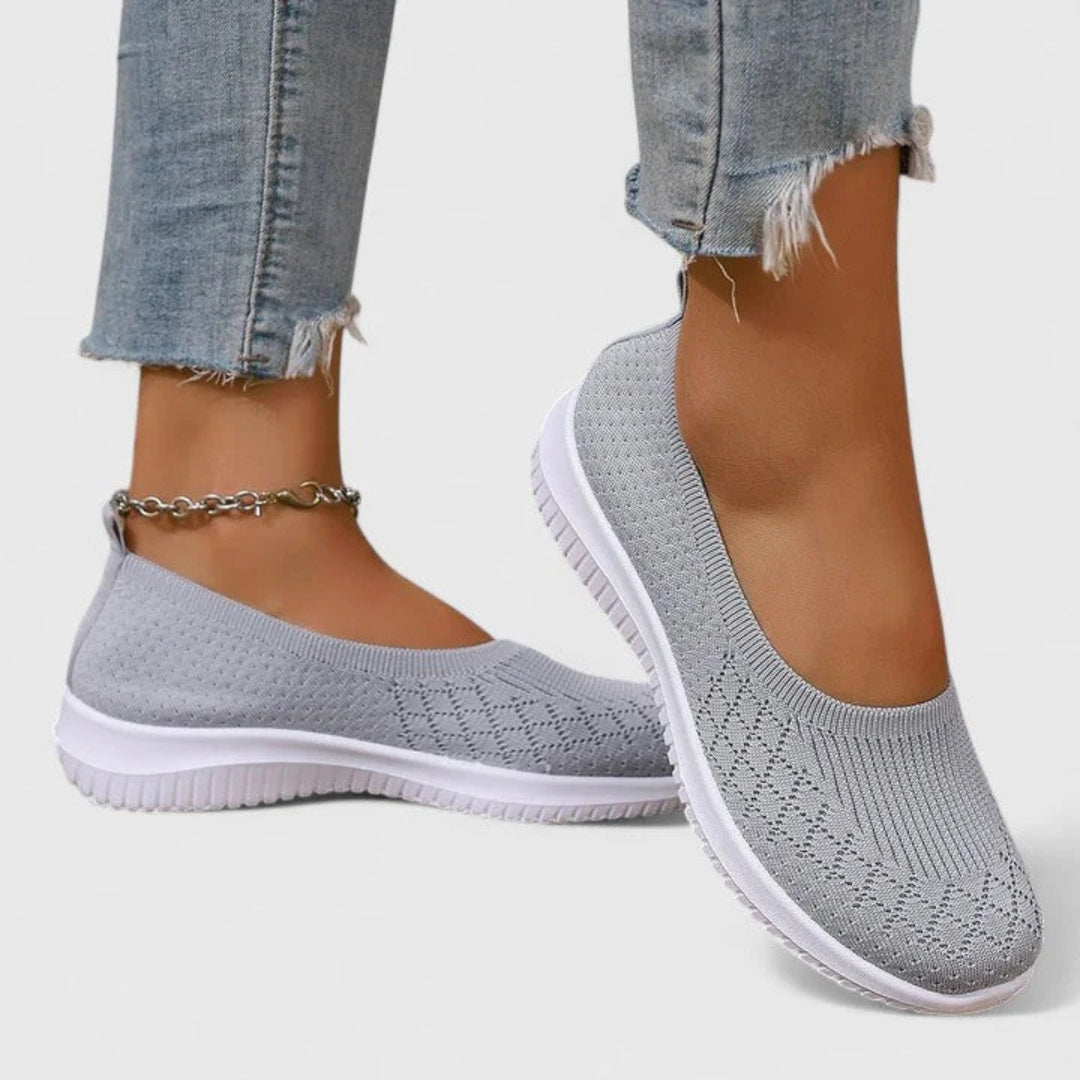 Damen Leichte Slip-On Strick Ballerinas - Norvielle
