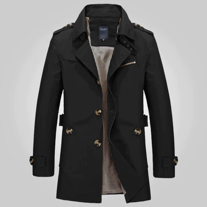 Norvielle Damen Klassischer Langer Trenchcoat