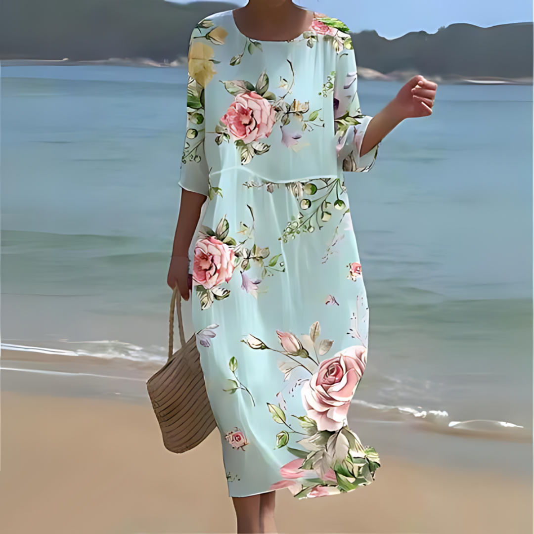Damen Midi-Kleid Elegant Zeitlos - Norvielle