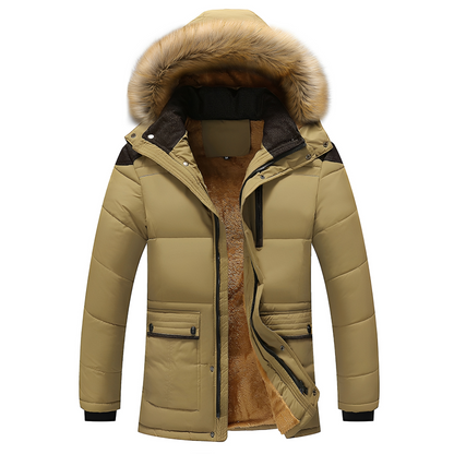 Herrenjacke Abnehmbare Kapuze Zeitgemäß Schwarz - Norvielle