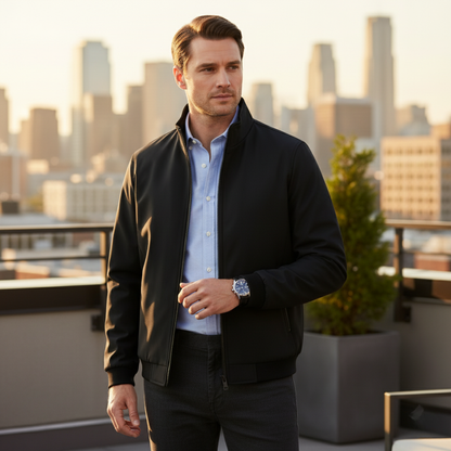 Herren Winterjacke Stehkragen Wärmend