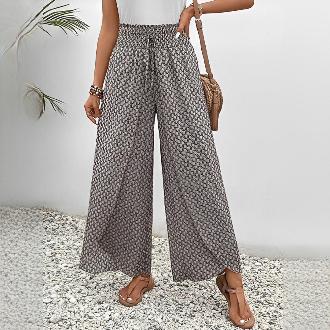Elegante Damen Sommerhose Leicht Beige - Norvielle