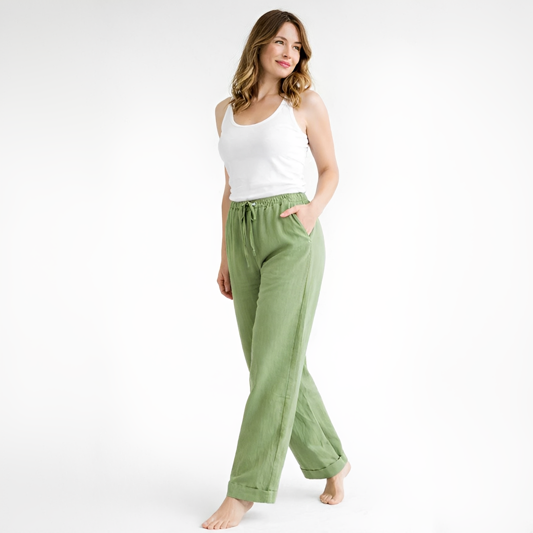 Johara Damen Sommerhose Bequem Leicht