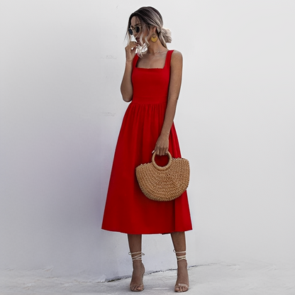 Lenna Damen Sommerkleid Ärmellos Leicht - Norvielle