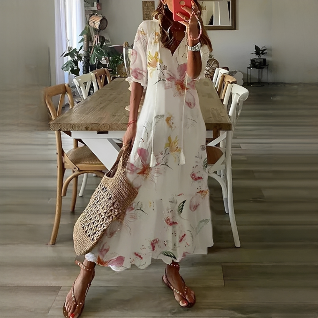 Damen Sommerkleid Luftig Elegant Leicht