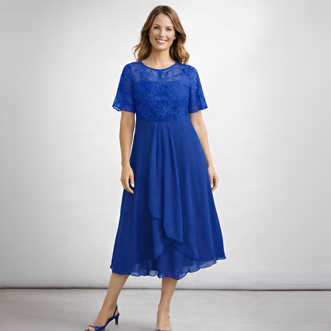 Damenkleid Floraine Elegant Lang Ärmel