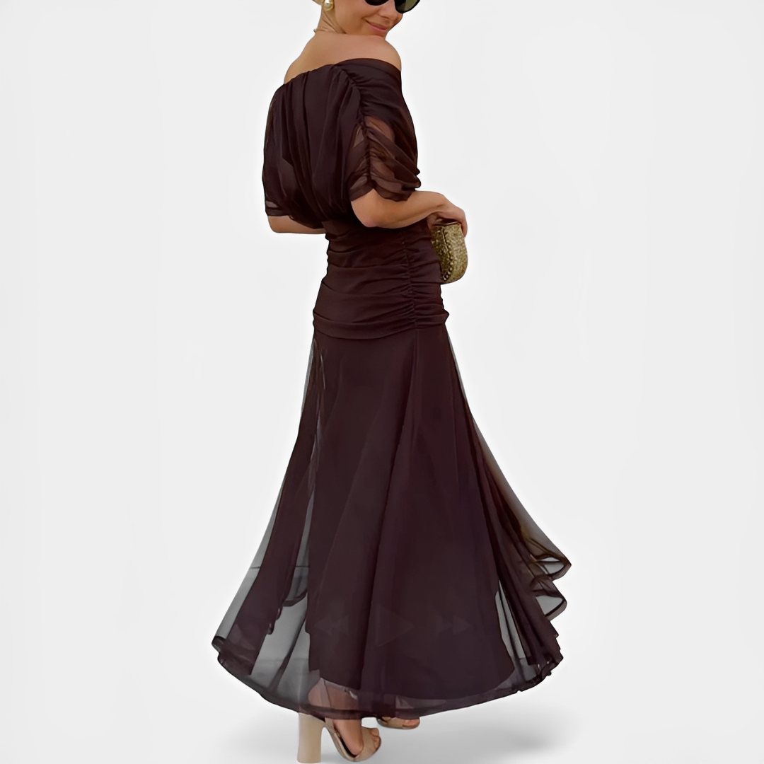 Elegantes Damen Blumenkleid aus Seide