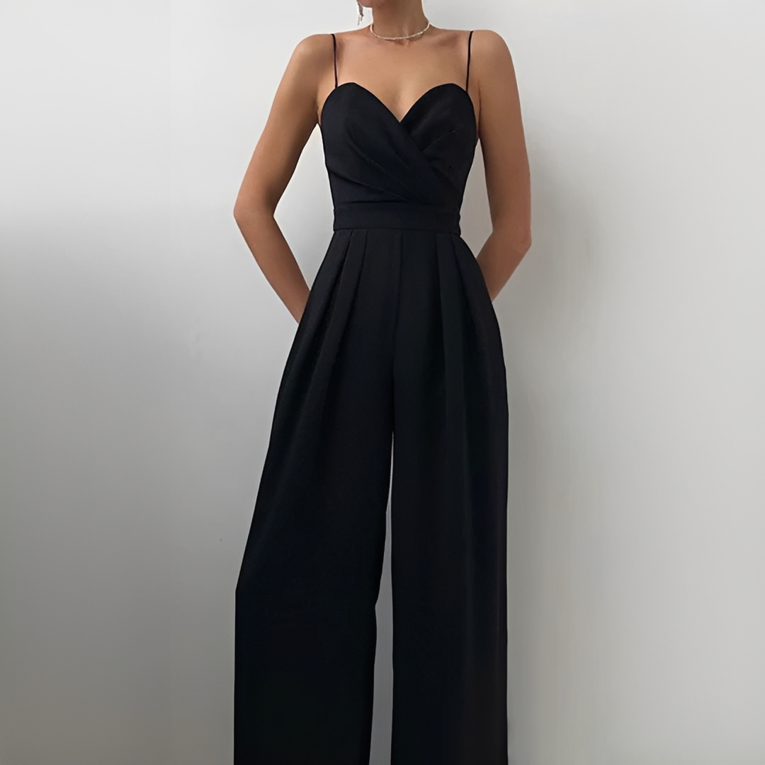 Quinnie Damen Overall Elegant Schwarz - Norvielle