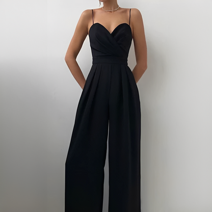 Quinnie Damen Overall Elegant Schwarz - Norvielle
