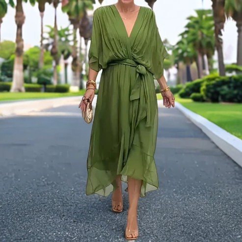 Damen Sommerkleid Elegantes Leichtiges Weiß