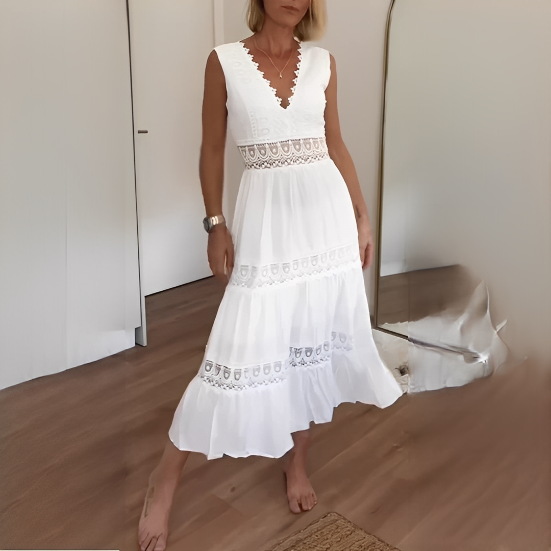 Damenkleid Elegantes Jersey Schwarz - Norvielle