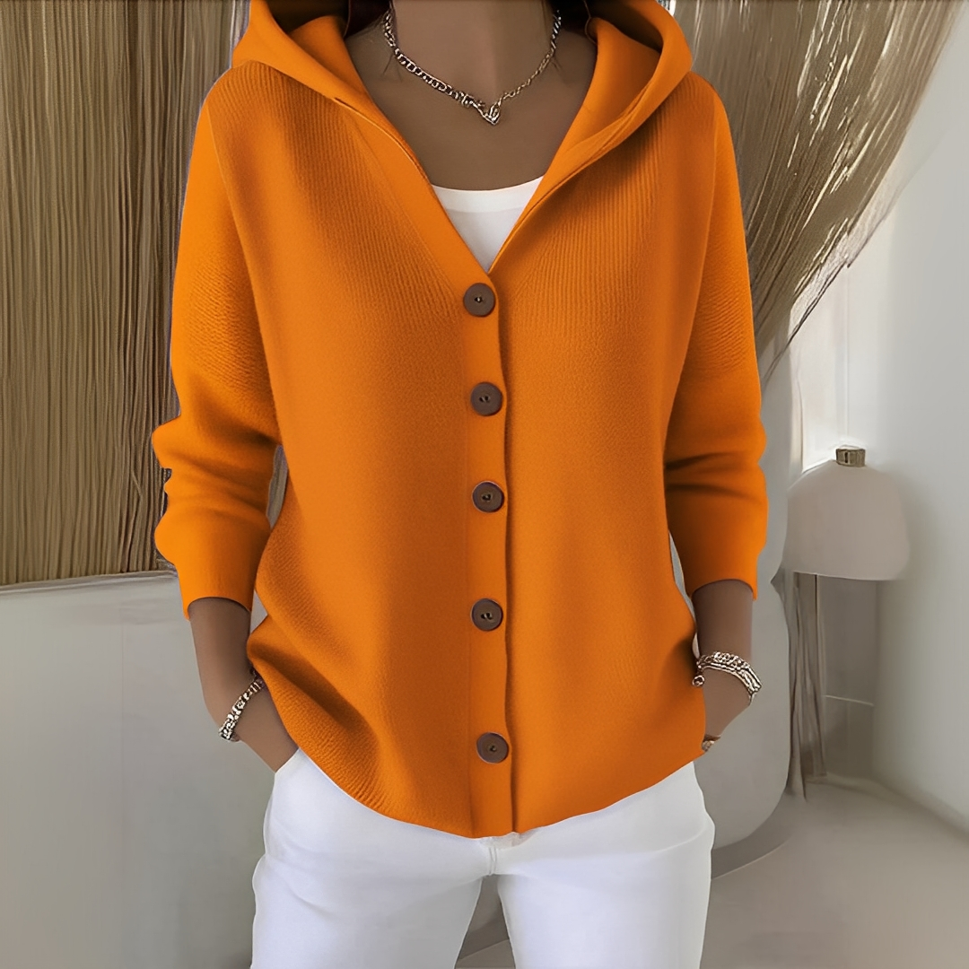 Damen Cardigan Langärmlig Baumwolle