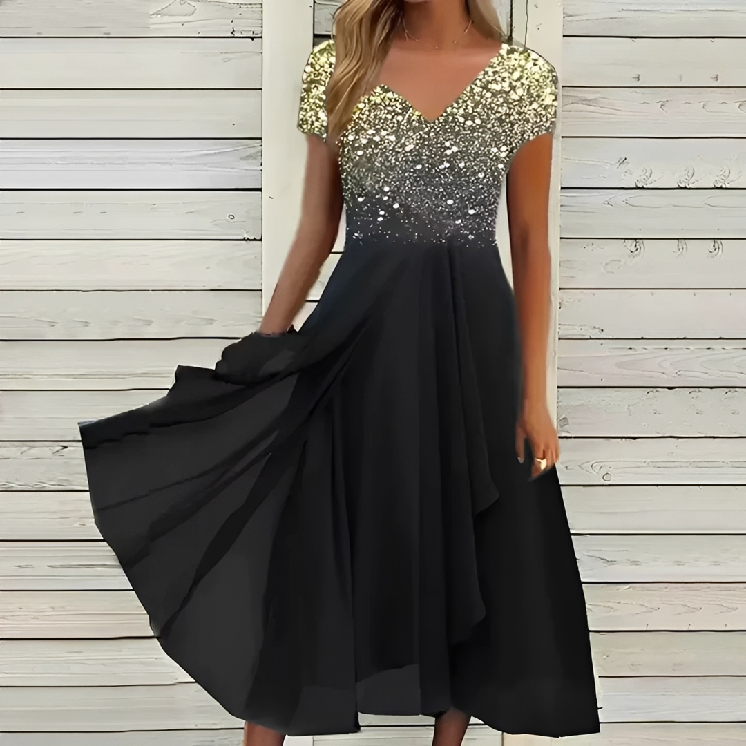 Damen Sommerkleid Leicht Blumenmuster - Norvielle