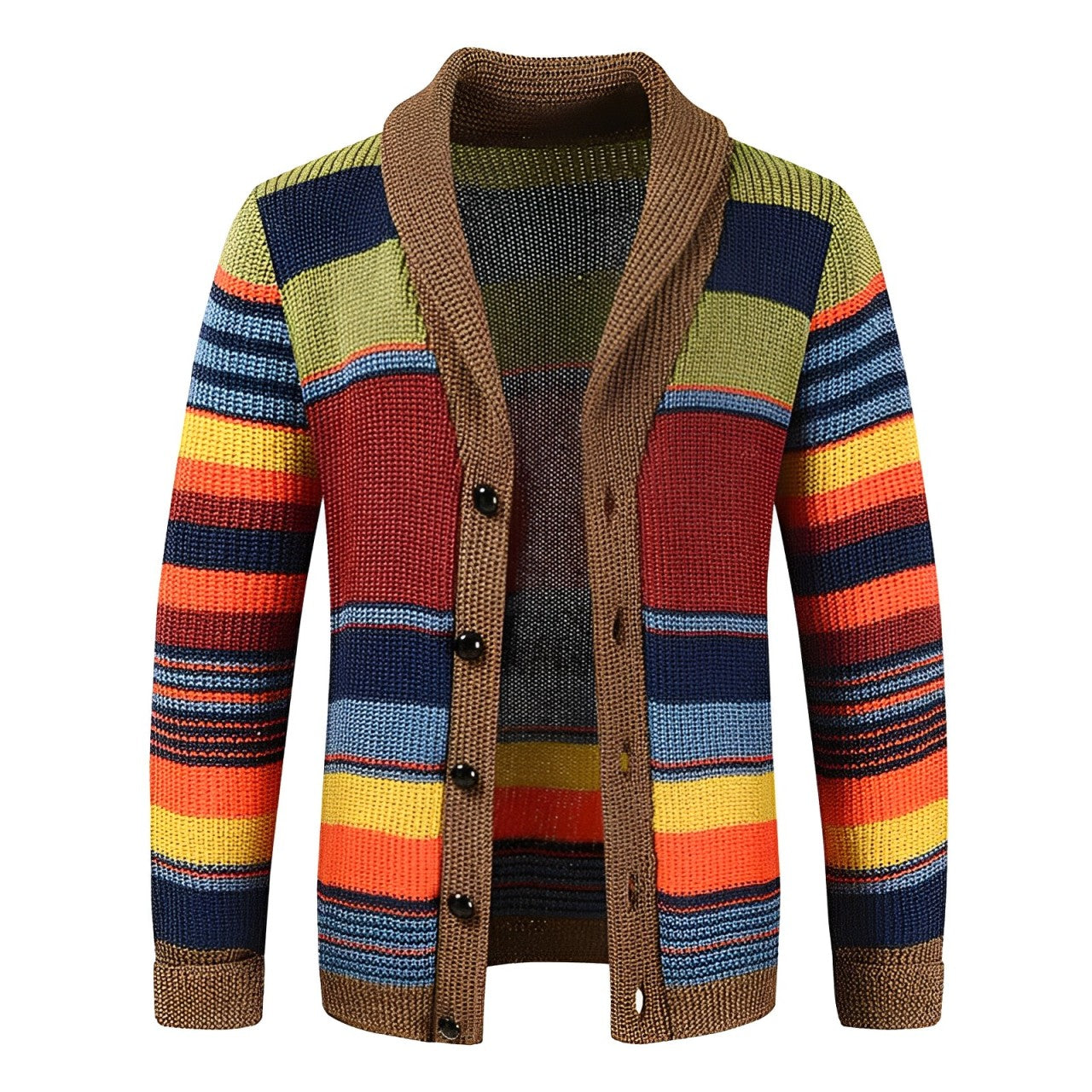Herren Strickcardigan Retrobaumwolle Grau - Norvielle
