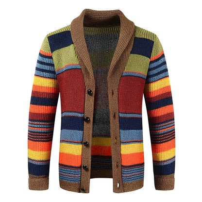 Herren Strickcardigan Retrobaumwolle Grau - Norvielle