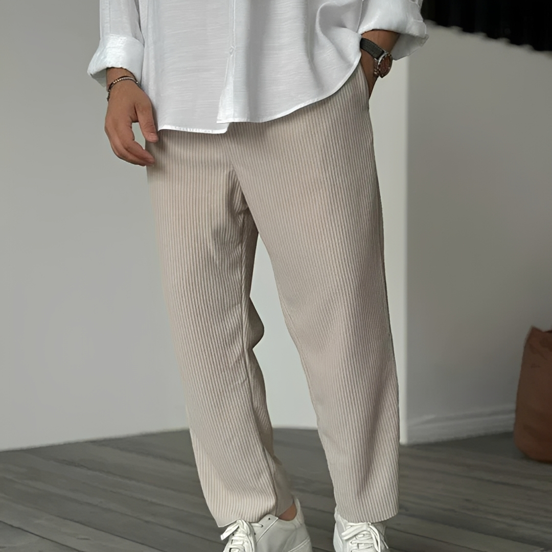 Herren Sommerhose Komfort Leicht Beige - Norvielle