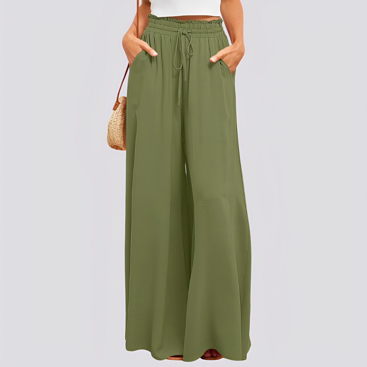 Damenhose Locker Sitzend Weites Bein