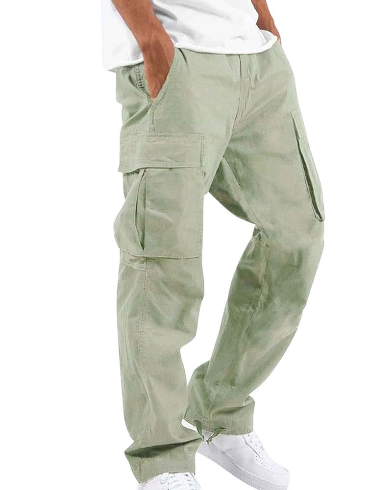 Norvielle Herren Cargo Hose Bequem Leicht Baumwolle