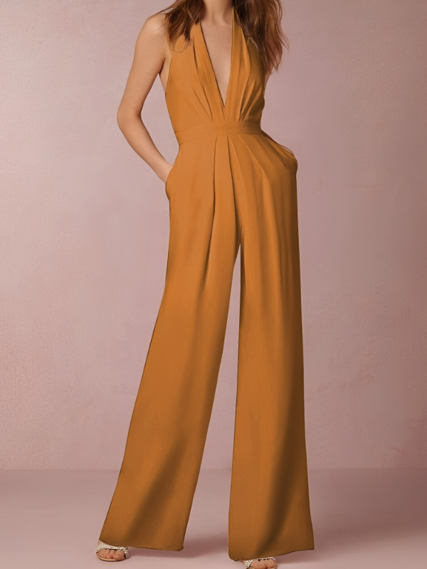 Damen Jumpsuit Weites Bein Elegant