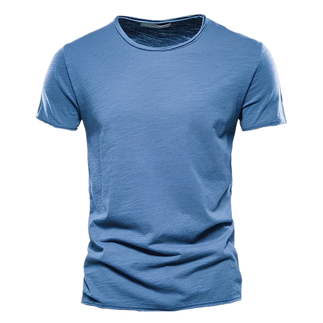 Herren Klassisches T-Shirt Baumwolle Weiß
