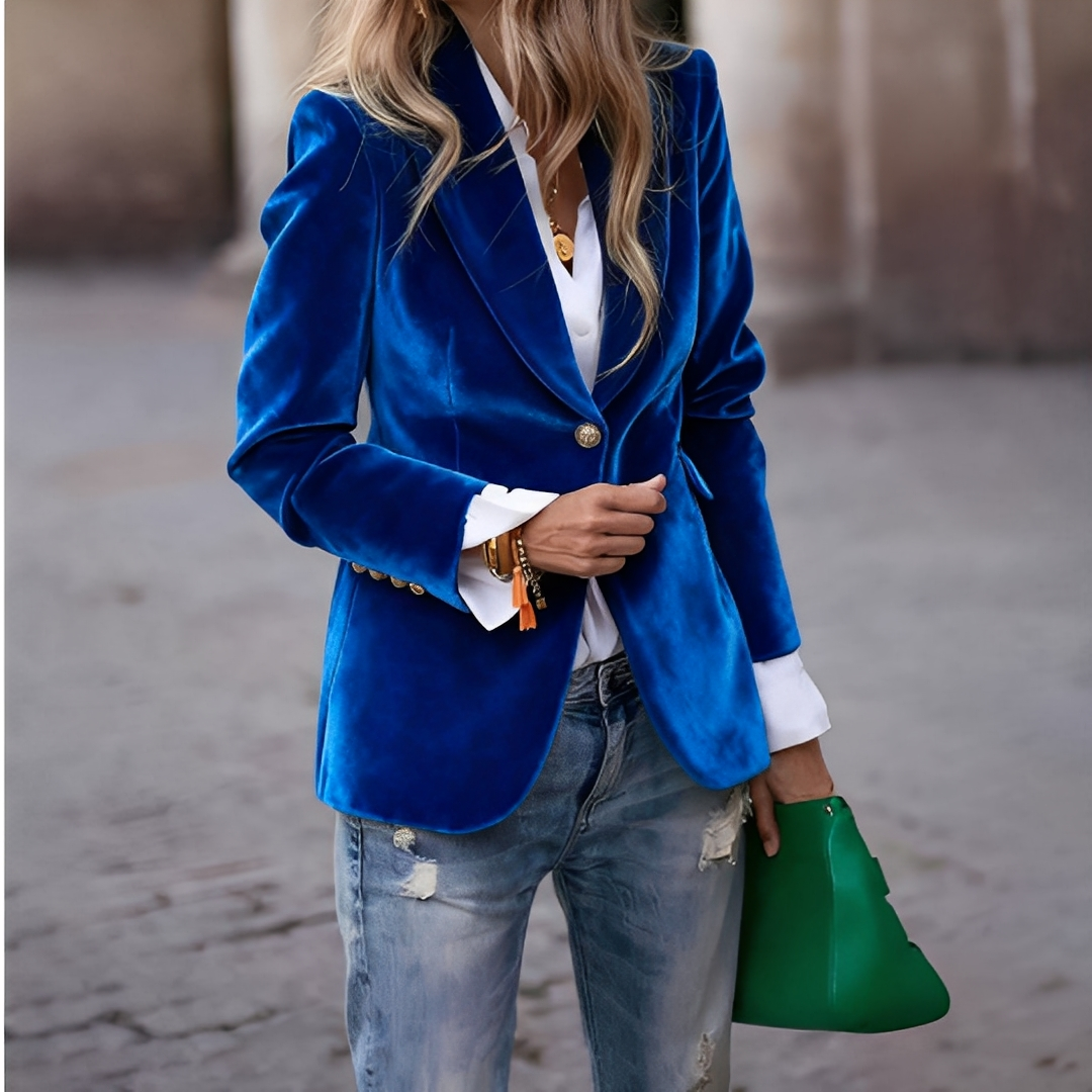 Damen Knopfjacke Klassisch Leger