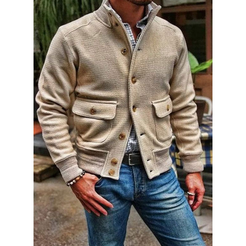 Herren Freizeitjacke Lässig Elegant Beige