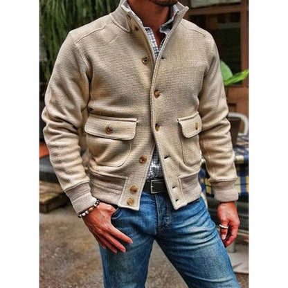 Herren Freizeitjacke Lässig Elegant Beige