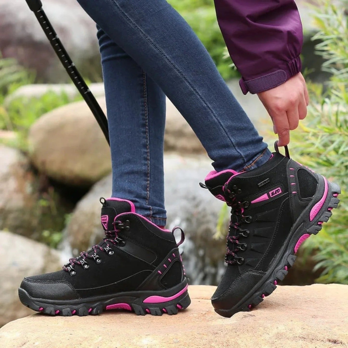 Norvielle Damen Orthopädische Wanderschuhe Rutschfest Gepolstert