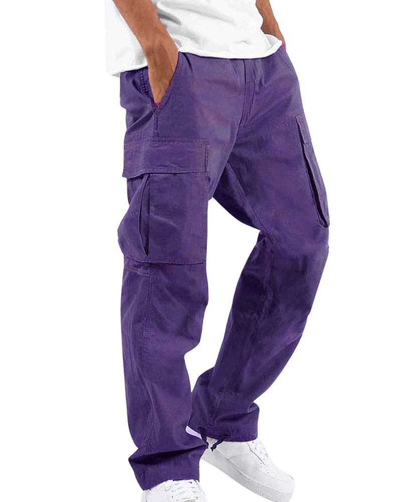Norvielle Herren Cargo Hose Bequem Leicht Baumwolle