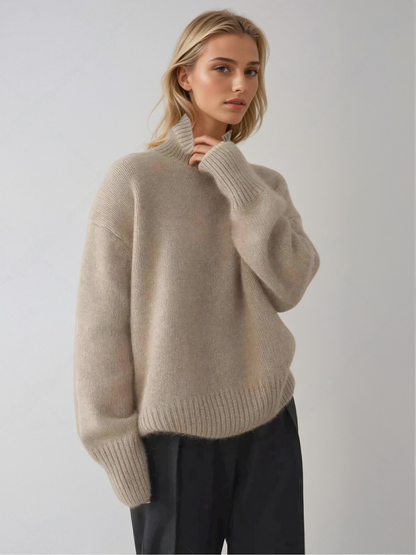 Damen Rollkragenpullover Normale Passform