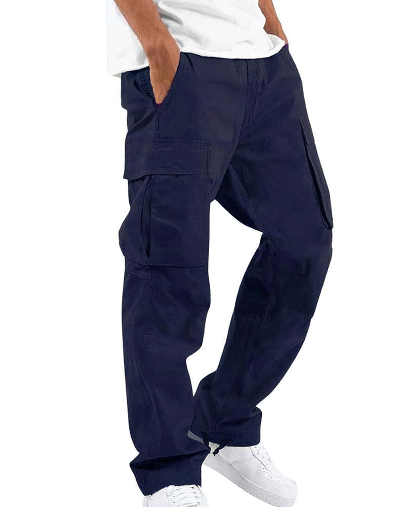 Norvielle Herren Cargo Hose Bequem Leicht Baumwolle