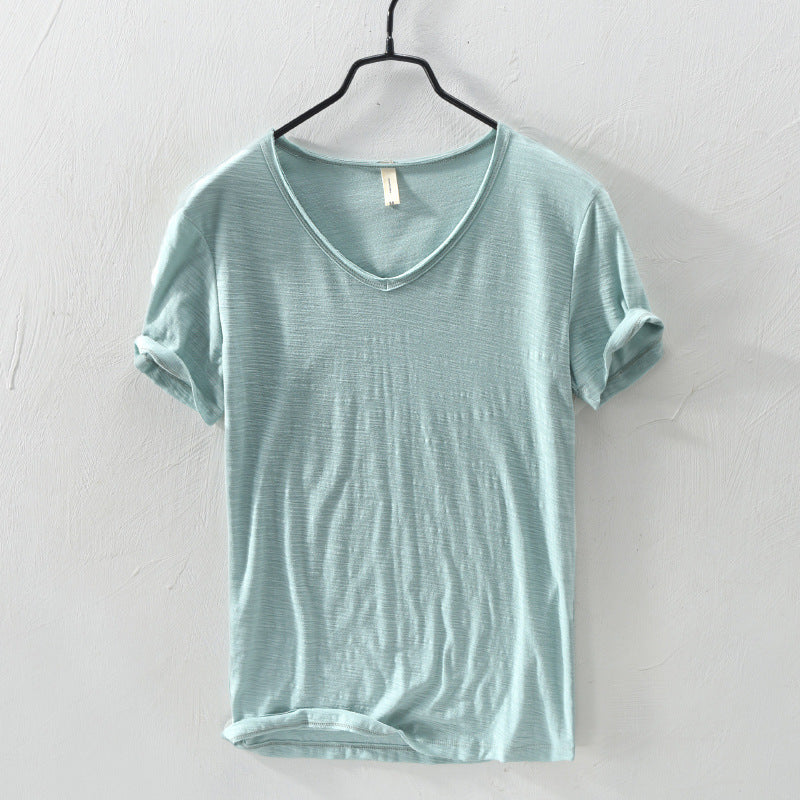 Damen Slim-Fit T-Shirt Lässig Baumwolle Weiß