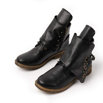 Norvielle Damen Stiefelette Rutschfest Mit Seitenreißverschluss