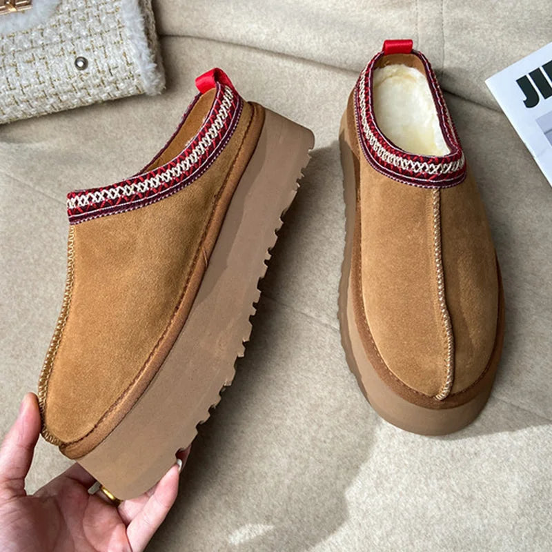 Bequeme Herren Loafers Warm Lederschuhe