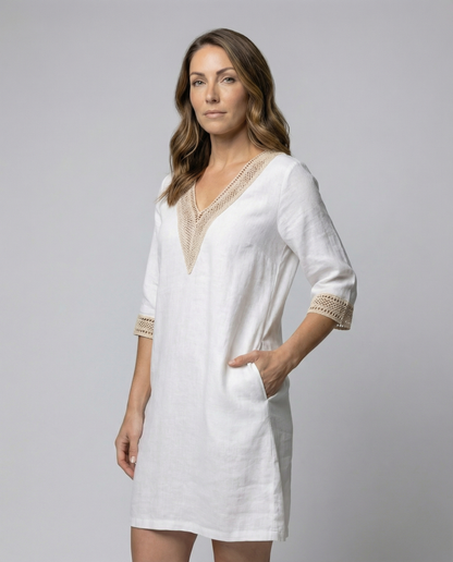 Damen Baumwollkleid Lässig