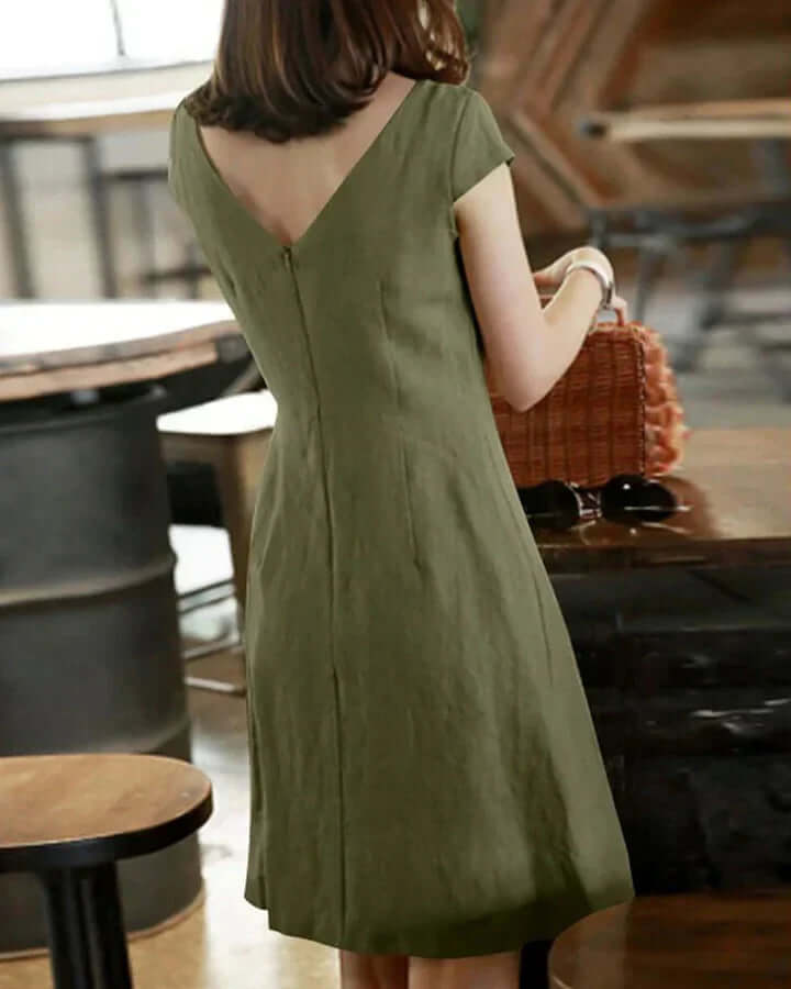 Norvielle Damen Sommerkleid Zarte Ärmel
