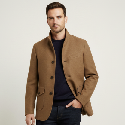 Herren Wollmantel Eleganter Winterovercoat