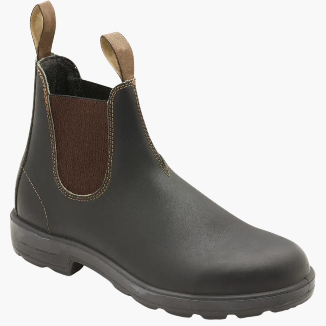 Herren Chelsea Stiefel Elastikeinsätze Schwarz Leder - Norvielle