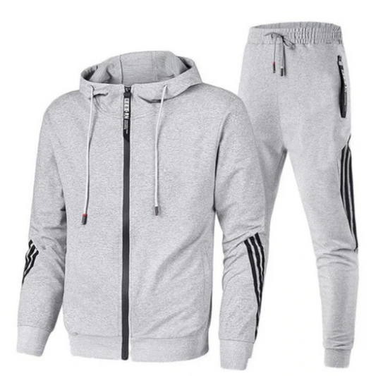 Herren Streetwear Hoodie Set Modern Baumwolle Schwarz - Norvielle