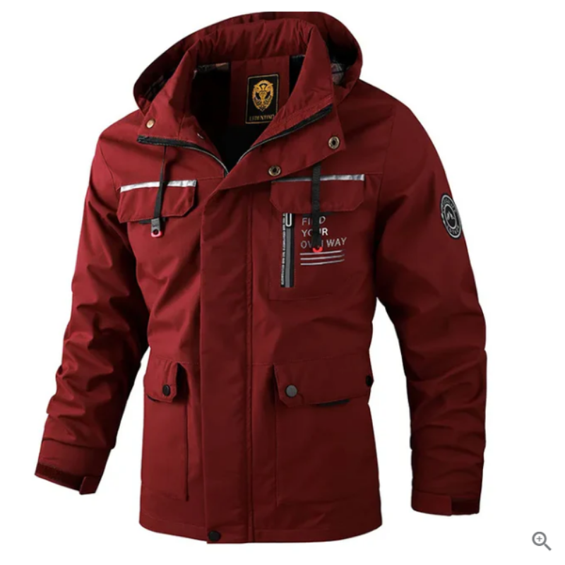 Miles Herren Winterjacke Kapuze Taschen Warm Bequem Schwarz - Norvielle