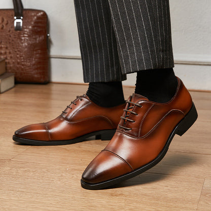 Herren Retro Halbschuhe Leder