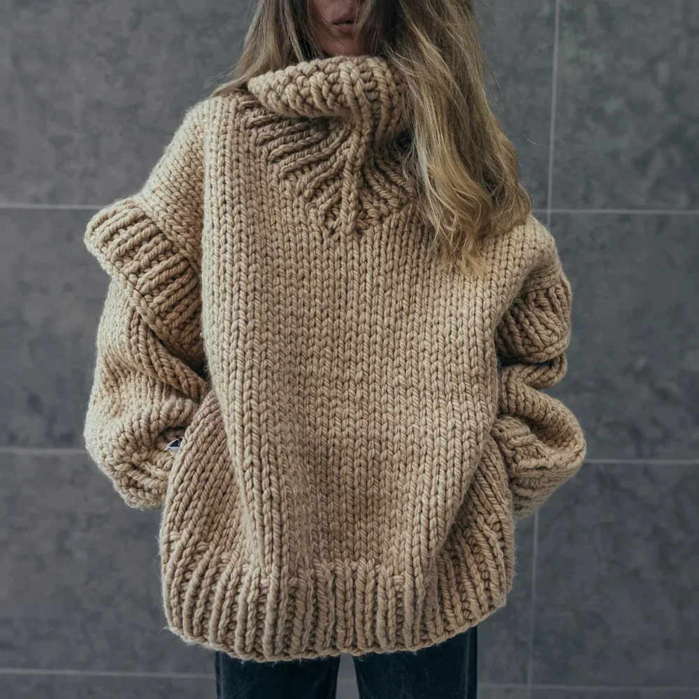 Damen Oversized Strick Kuschelig Großgröße - Norvielle